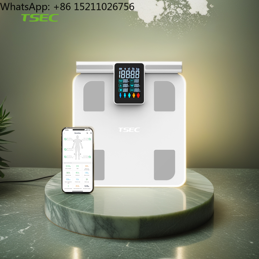 Body Fat Scale Smart - Bilancia Intelligente con 30 Dati Corporei,