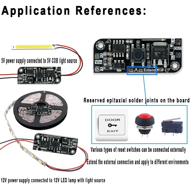Electronics & Tech Gadgets - Modulo Dimmer a Micro Pulsante, Interruttore