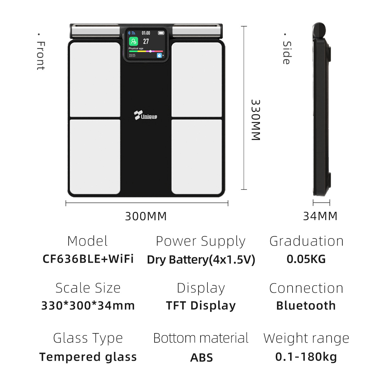 Bilancia impedenziometrica Blu - Body Fat Scale Smart recensione e prezzo