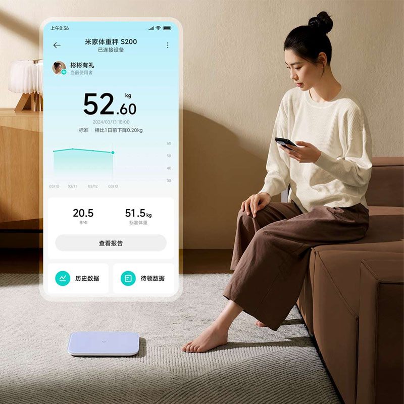Xiaomi Mijia Bilancia S200 Blu - Body Fat Scale Smart recensione e prezzo