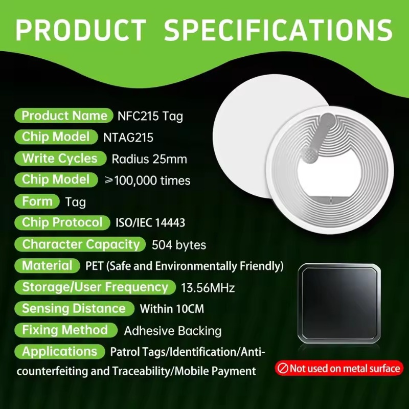 100/5 Pezzi Tag NFC NTAG213/NT - Nfc Tag Programmable recensione e prezzo